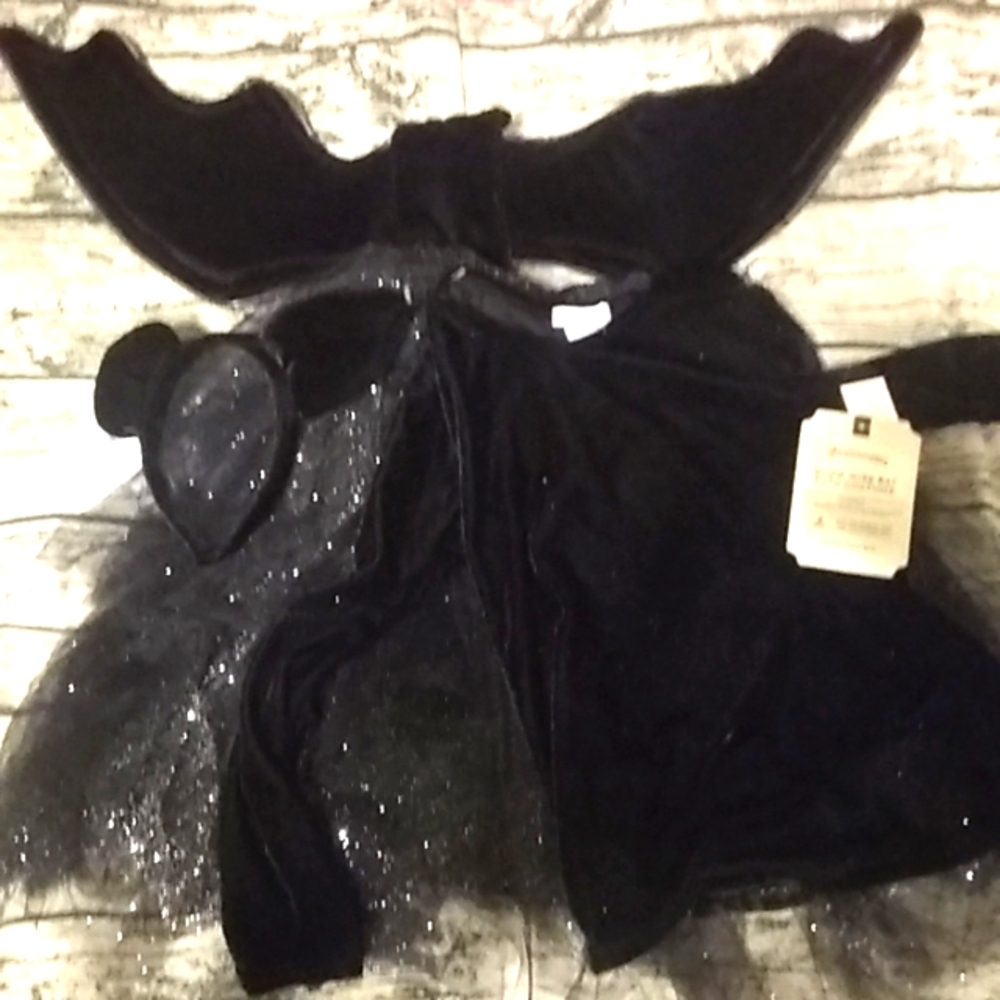 NWT Pottery barn Bat tutu costume glow 7-8